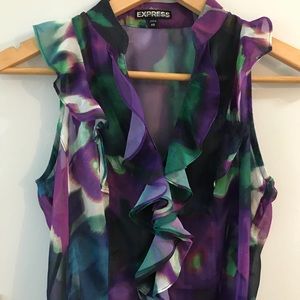 Express Sheer Sleeveless Blouse